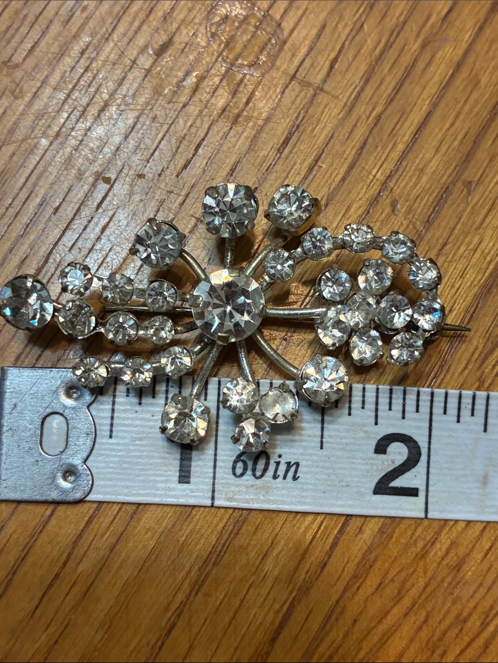 Austrian Crystal Rhinestone Brooch - Picture 3 of 3
